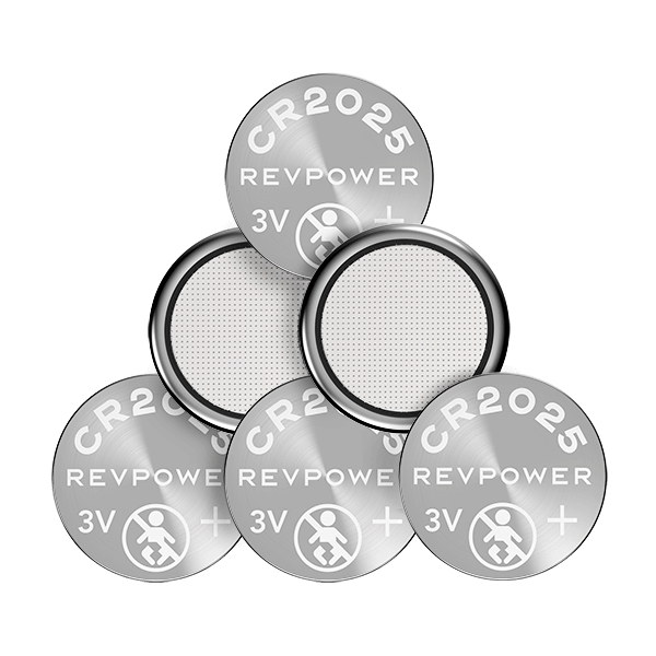 REVPOWER CR2025 LITHIUM COIN BATTERY - 6 pack