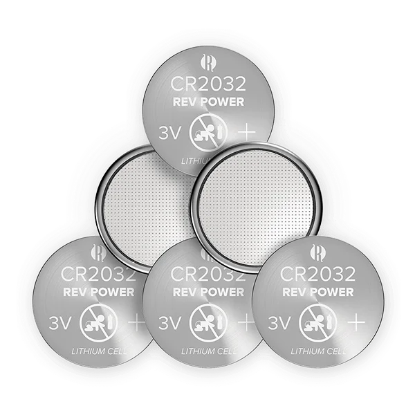 REVPOWER CR2032 LITHIUM COIN BATTERY - 6 pack